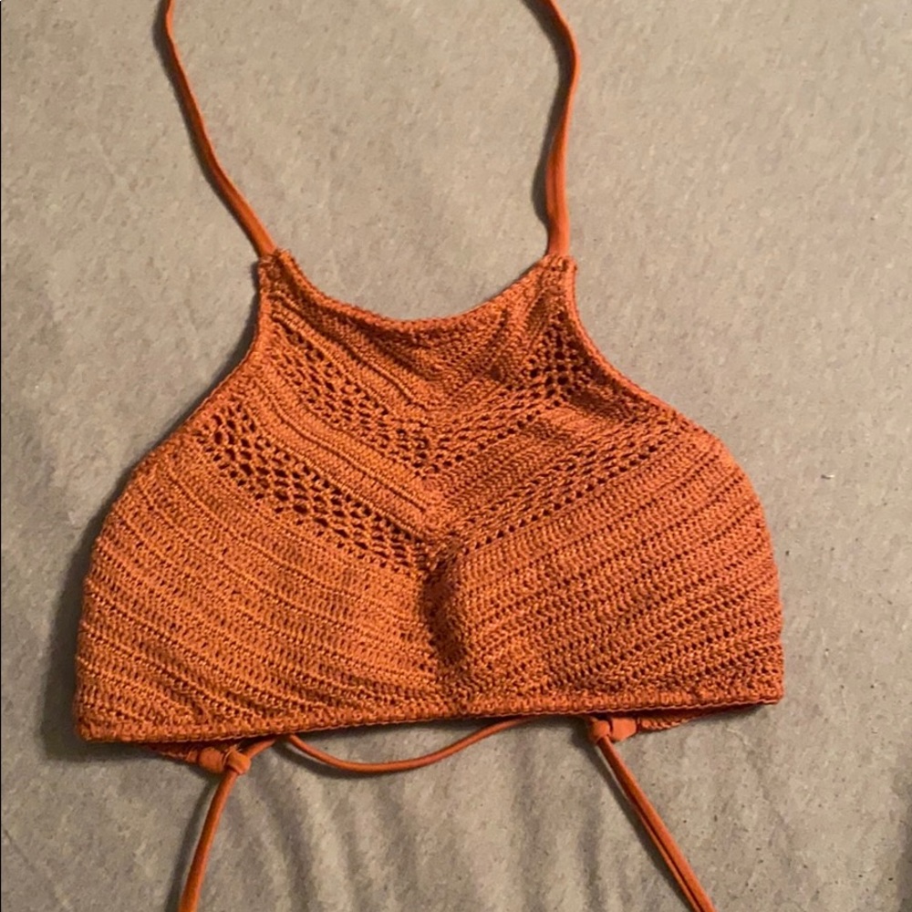 coral bikini top
